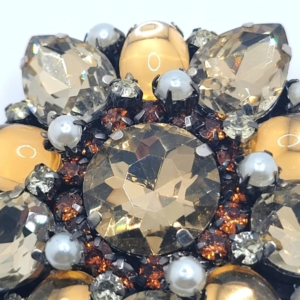 RARE FIND Vintage Large Rhinestone Faceted Stones Individually Set